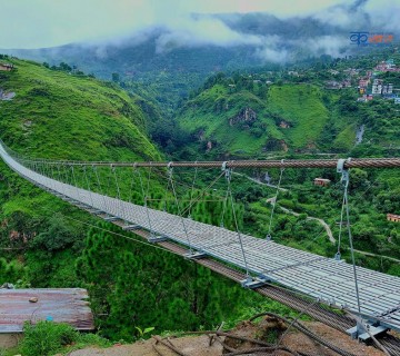 खलंगा र सल्लेलाई जोड्न २३८ मिटर लामो झोलुंगे पुल निर्माण